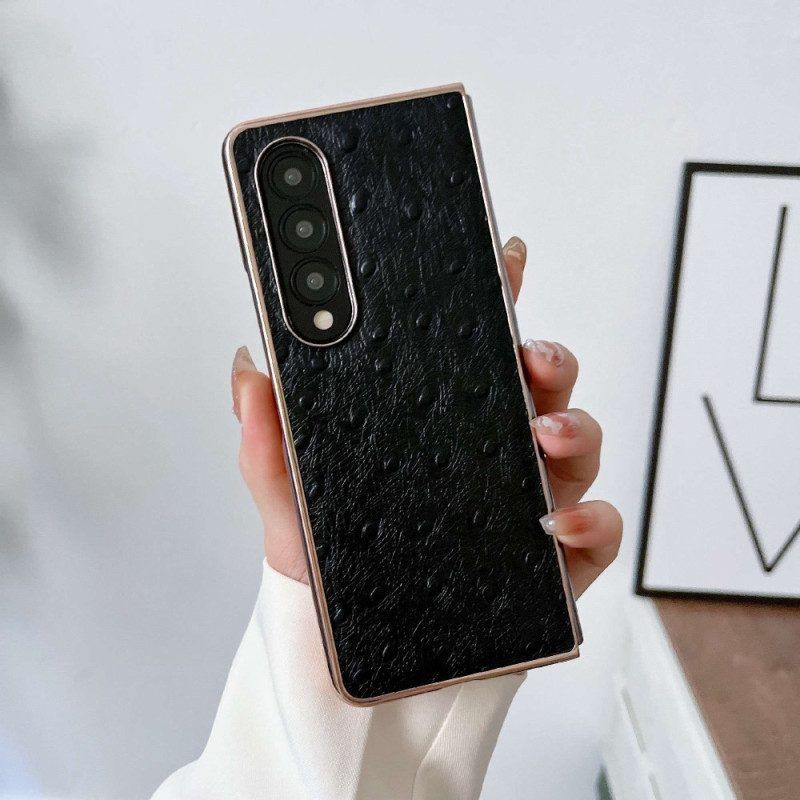 Hoesje voor Samsung Galaxy Z Fold 4 Struisvogel Textuur