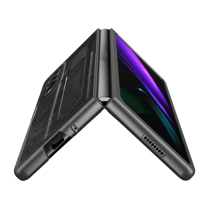 Hoesje voor Samsung Galaxy Z Fold 4 Stylus Van Kunstleer