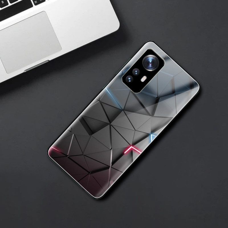 Hoesje voor Xiaomi 12 / 12X Geometrie Van Gehard Glas