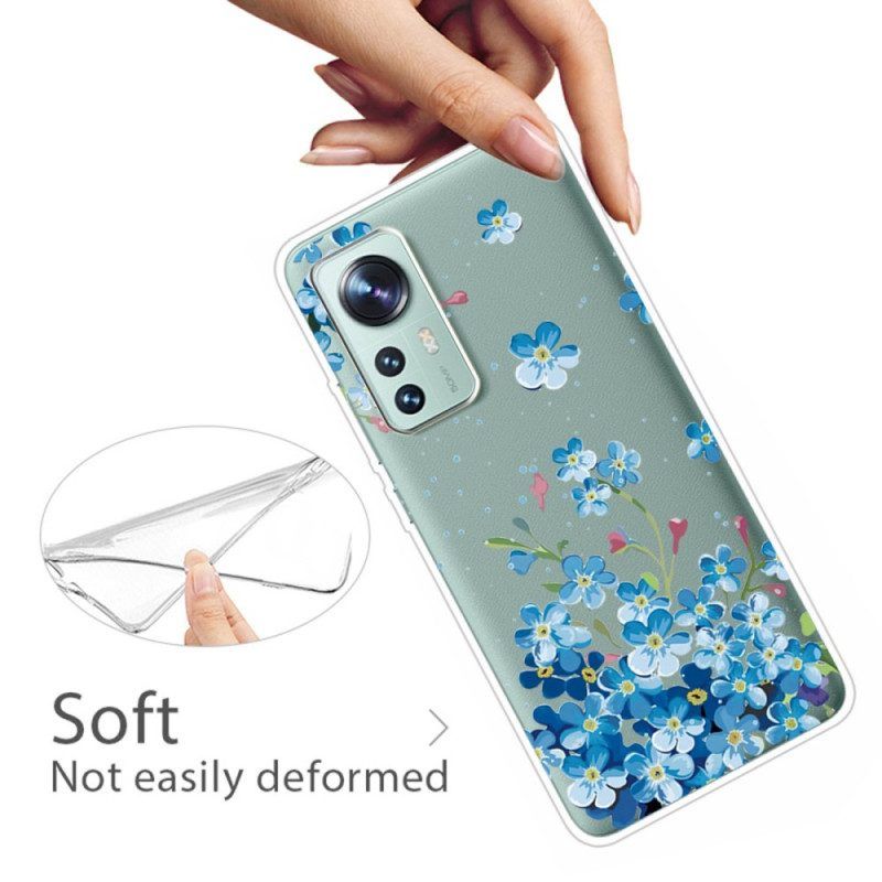 Hoesje voor Xiaomi 12 Pro Blauwe Bloemen