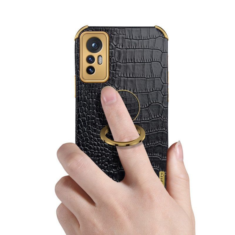 Hoesje voor Xiaomi 12 Pro Krokodillenhuid-effect