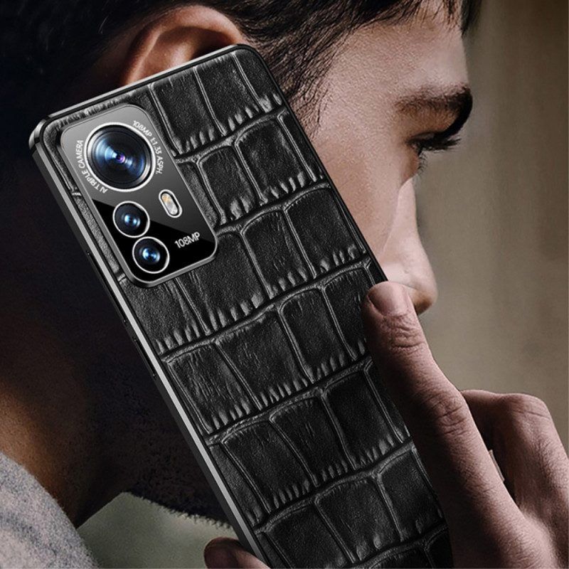 Hoesje voor Xiaomi 12 Pro Leer In Krokodilstijl