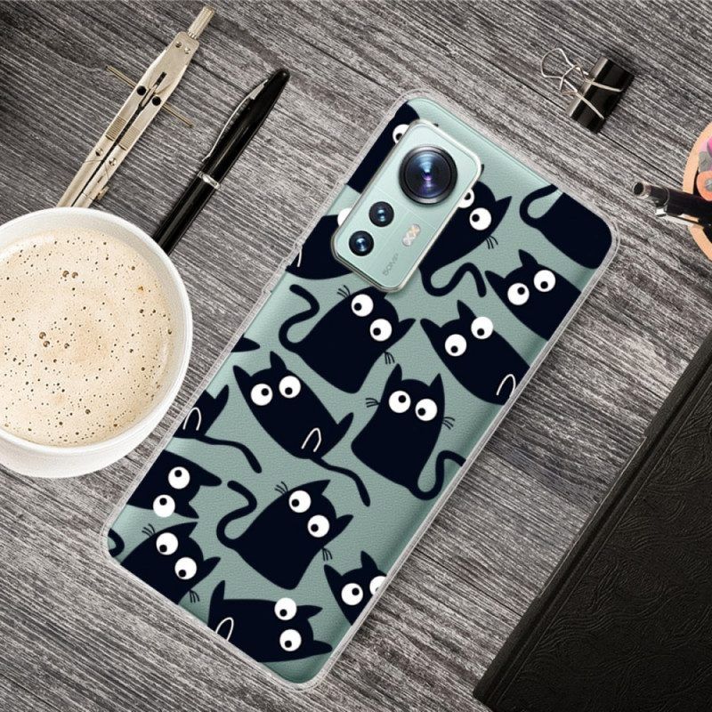 Hoesje voor Xiaomi 12 Pro Siliconen Kleine Katten