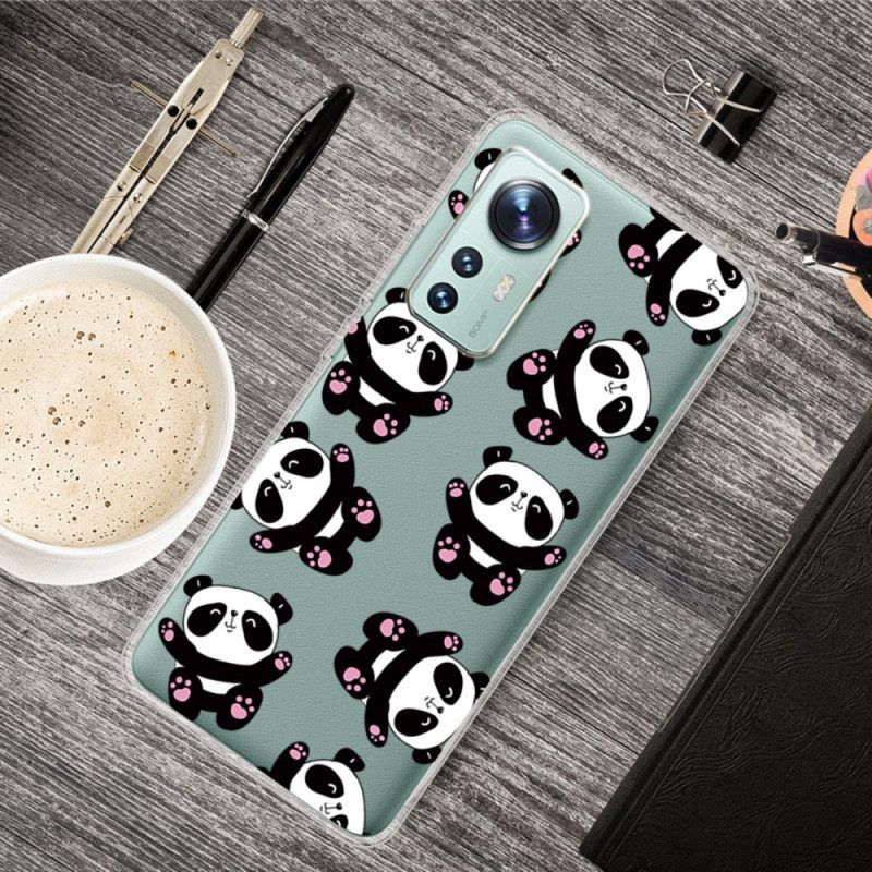 Hoesje voor Xiaomi 12 Pro Siliconen Kleine Panda's