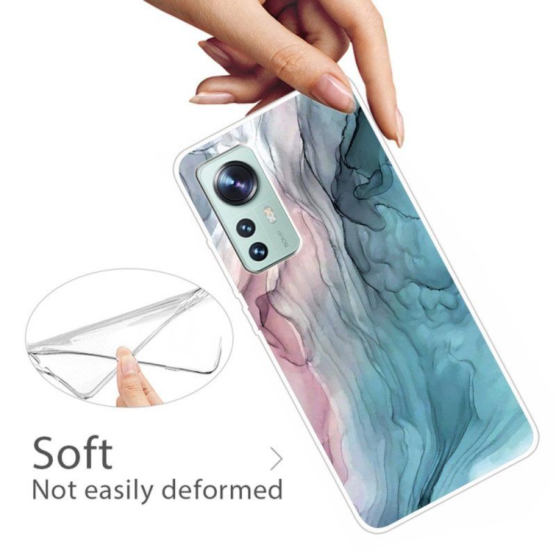 Hoesje voor Xiaomi 12 Pro Siliconen Marmer Aquarel