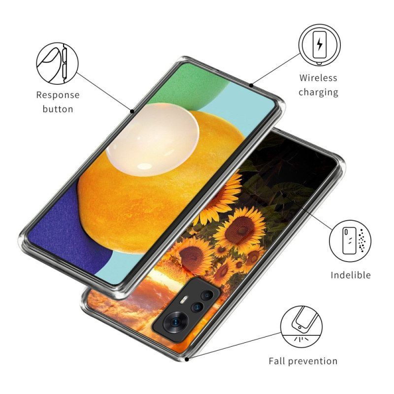 Hoesje voor Xiaomi 12T / 12T Pro Variatie Zonnebloemen