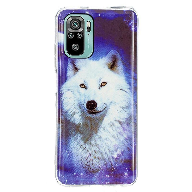 Hoesje voor Xiaomi Redmi Note 10 / 10S Fluorescerende Wolf-serie