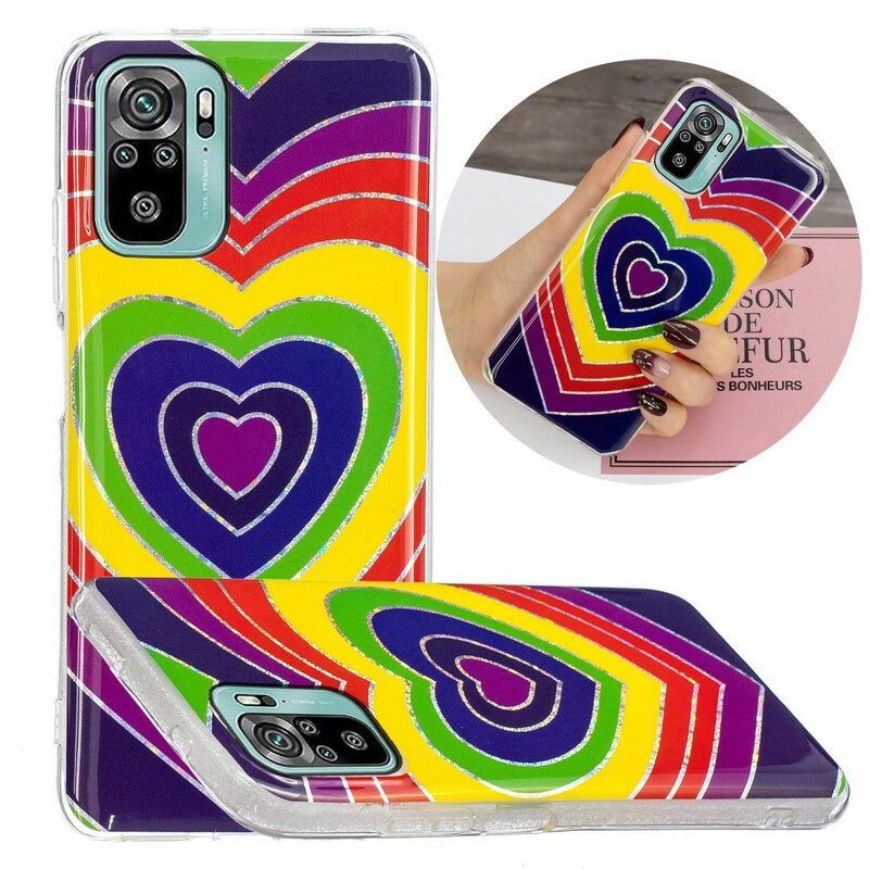 Hoesje voor Xiaomi Redmi Note 10 / 10S Psychedelisch Hart