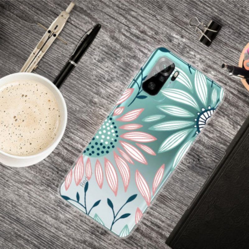 Hoesje voor Xiaomi Redmi Note 10 / 10S Transparante Één Bloem