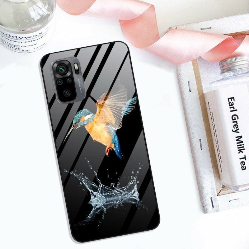 Hoesje voor Xiaomi Redmi Note 10 / 10S Waterlelies Van Gehard Glas