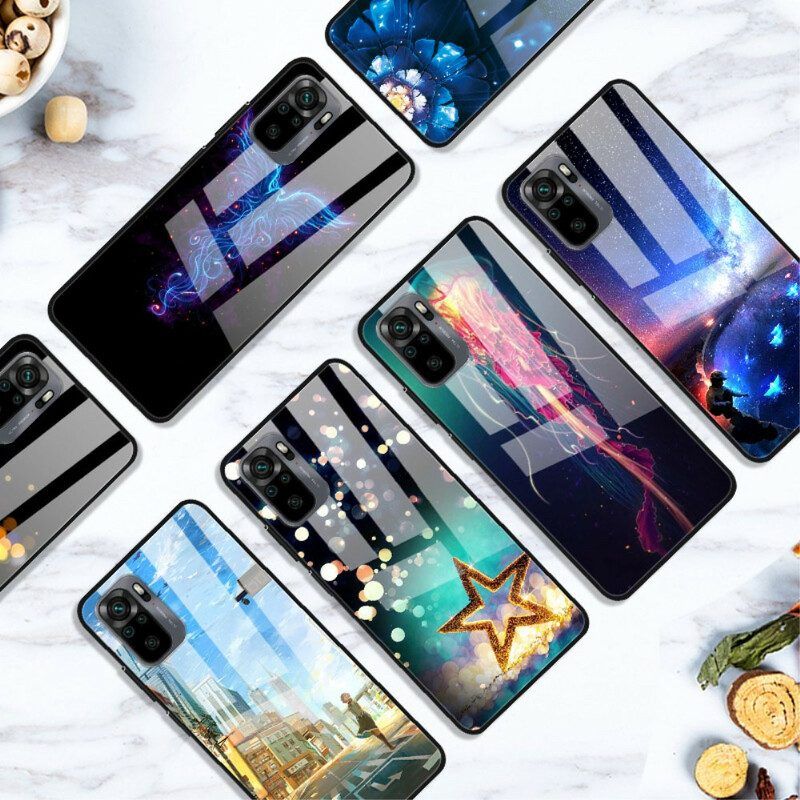 Hoesje voor Xiaomi Redmi Note 10 / 10S Waterlelies Van Gehard Glas