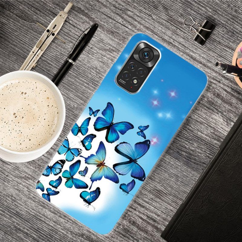 Hoesje voor Xiaomi Redmi Note 11 / 11S Blauwe Vlinders
