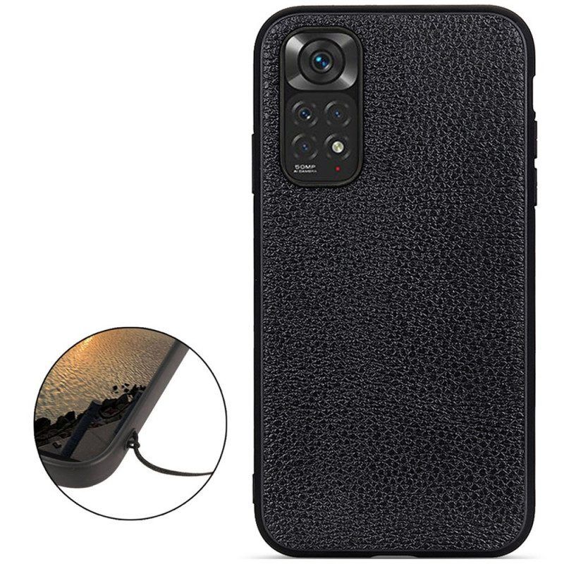 Hoesje voor Xiaomi Redmi Note 11 / 11S Echt Litchi-leer