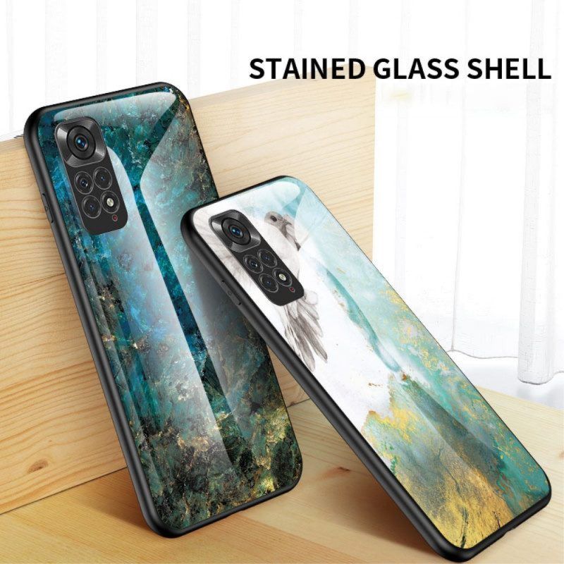 Hoesje voor Xiaomi Redmi Note 11 / 11S Marmeren Kleuren Gehard Glas