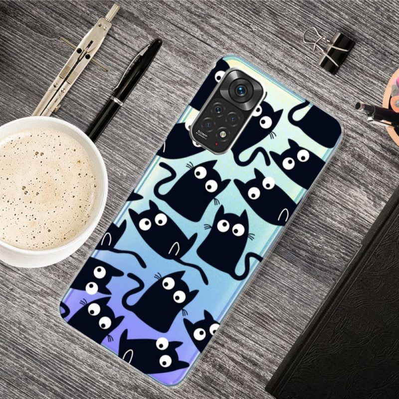 Hoesje voor Xiaomi Redmi Note 11 / 11S Meerdere Zwarte Katten