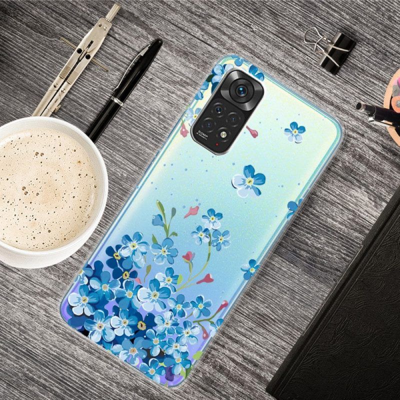 Hoesje voor Xiaomi Redmi Note 11 Pro / 11 Pro 5G Boeket Van Blauwe Bloemen