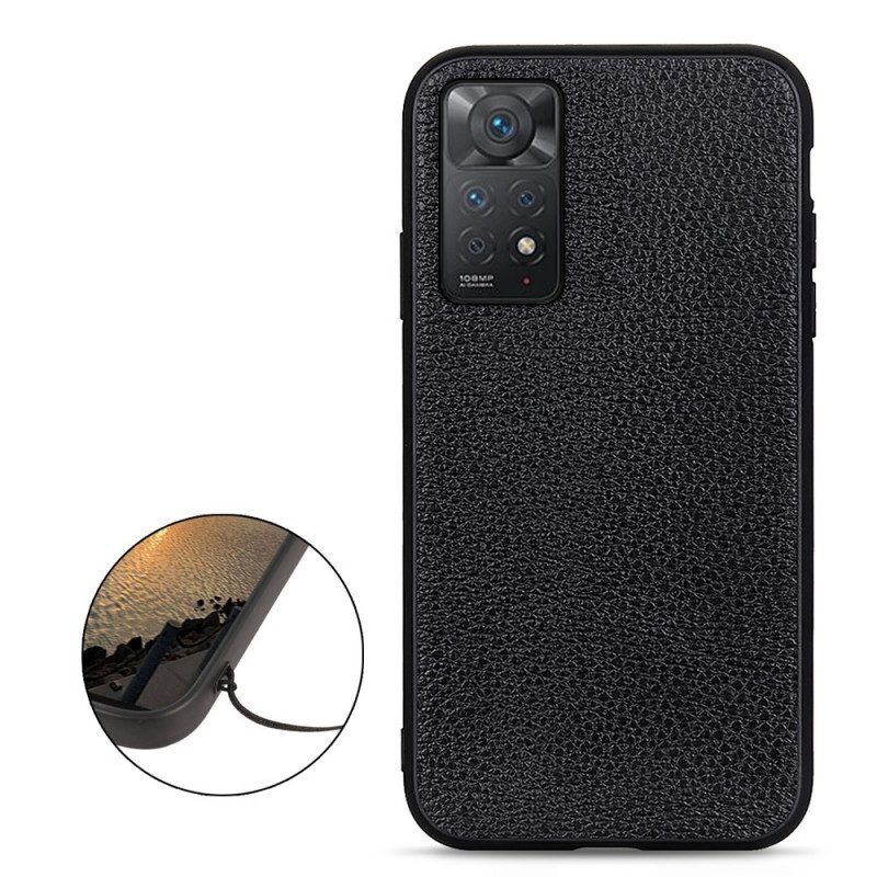 Hoesje voor Xiaomi Redmi Note 11 Pro / 11 Pro 5G Echt Litchi-leer