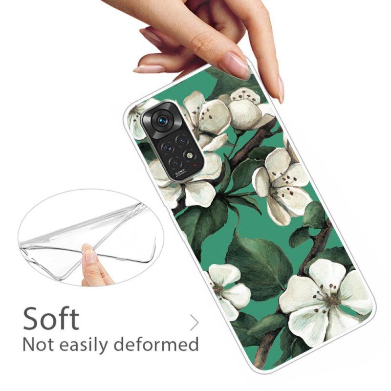 Hoesje voor Xiaomi Redmi Note 11 Pro / 11 Pro 5G Witte Bloemen