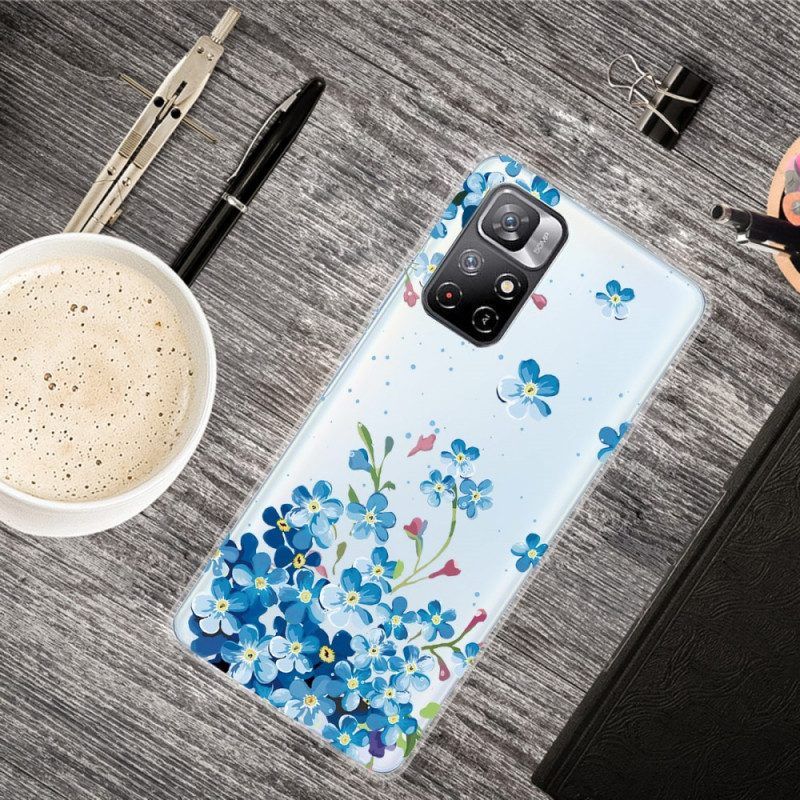 Hoesje voor Xiaomi Redmi Note 11 Pro Plus 5G Boeket Van Blauwe Bloemen