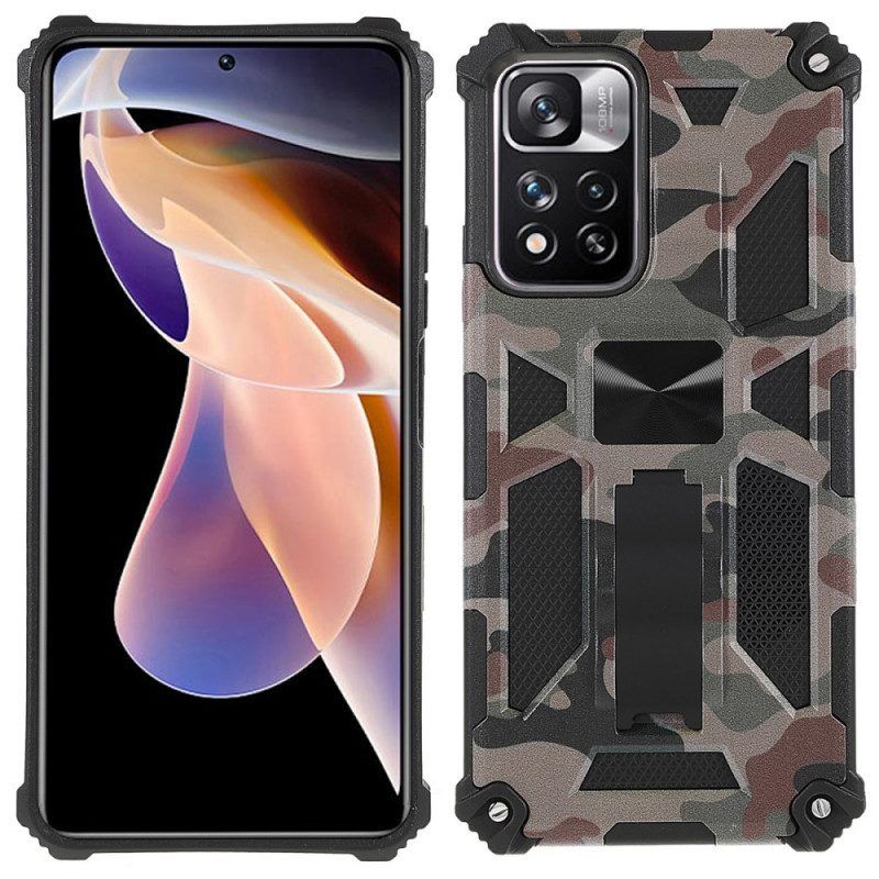 Hoesje voor Xiaomi Redmi Note 11 Pro Plus 5G Camouflage Verwijderbare Ondersteuning