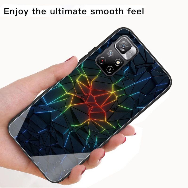 Hoesje voor Xiaomi Redmi Note 11 Pro Plus 5G Geometrie Gehard Glas