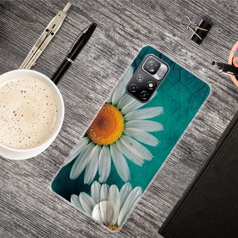 Hoesje voor Xiaomi Redmi Note 11 Pro Plus 5G Siliconen Madeliefje