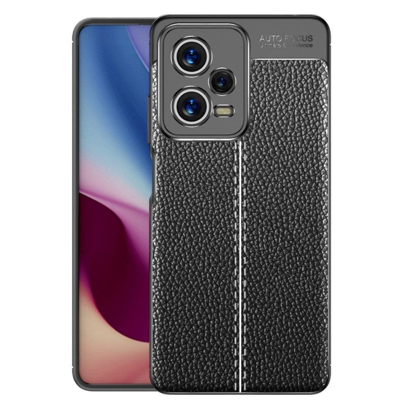 Hoesje voor Xiaomi Redmi Note 12 Pro Dubbellijnig Litchi-leereffect