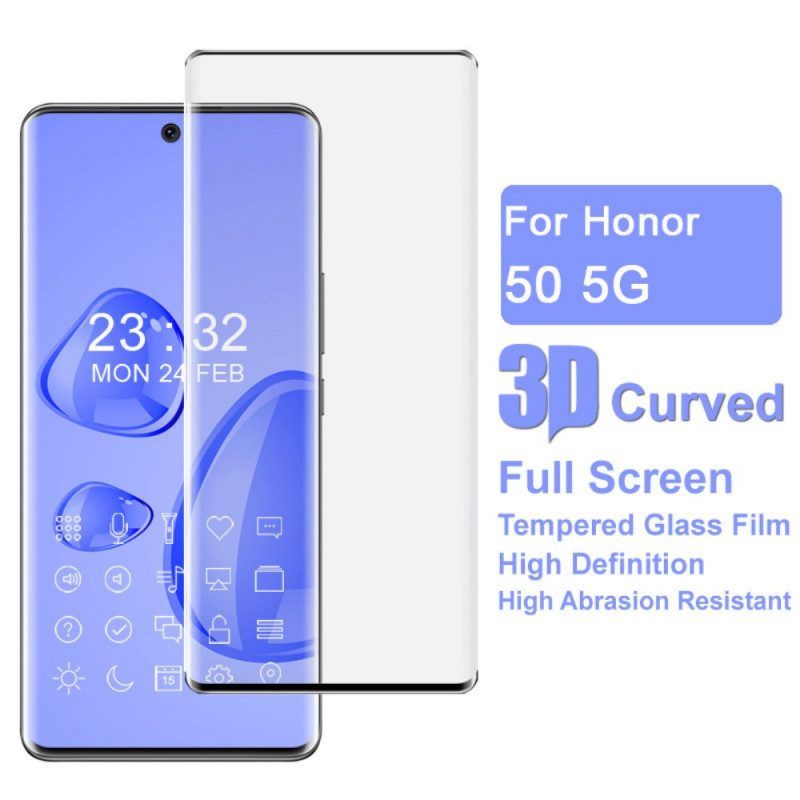 Honor 50 / Huawei Nova 9 Zwarte Rand Gehard Glazen Schermbeschermer