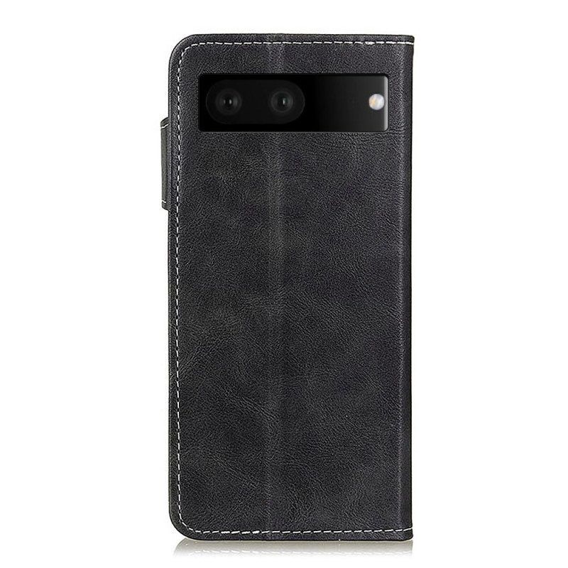 Leren Hoesje voor Google Pixel 7 Artistieke Knop