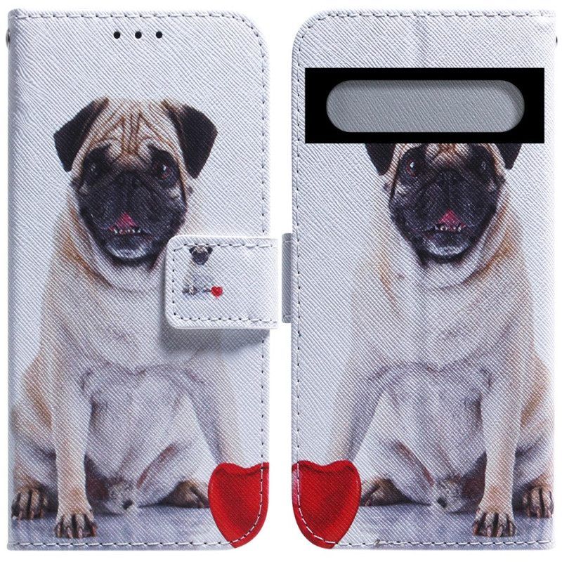 Leren Hoesje voor Google Pixel 7 Mops Hond