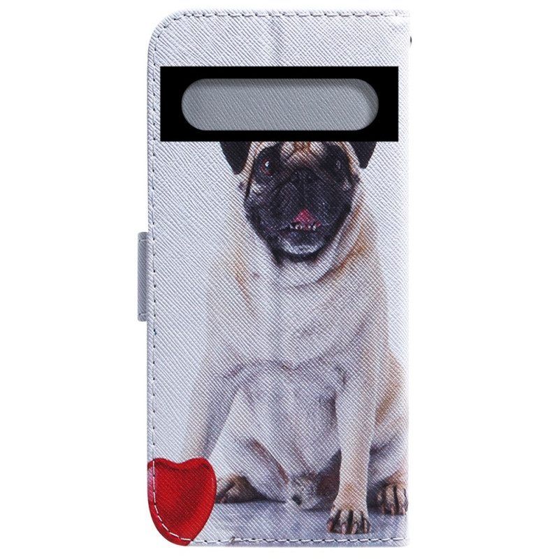 Leren Hoesje voor Google Pixel 7 Mops Hond