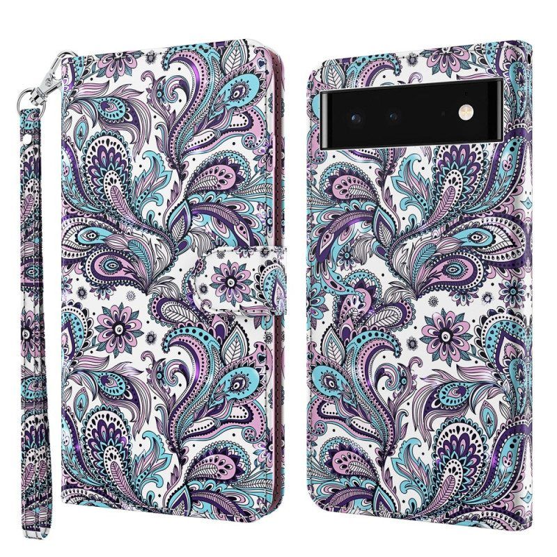 Leren Hoesje voor Google Pixel 7 Paisley