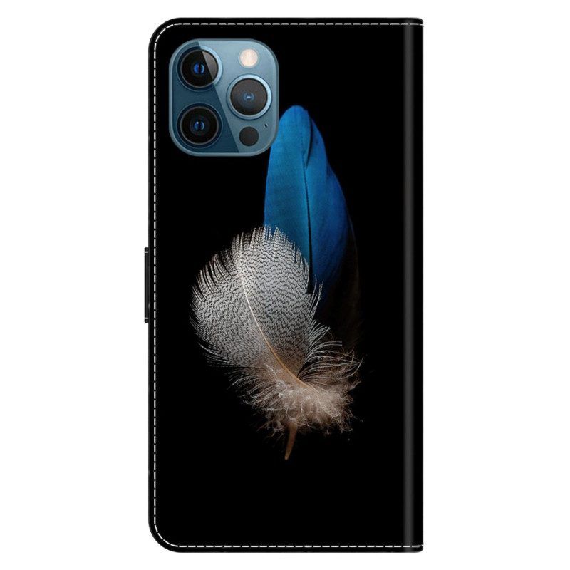 Leren Hoesje voor iPhone 15 Pro Twee Veren