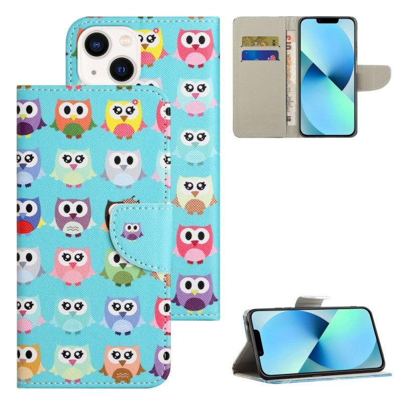 Leren Hoesje voor iPhone 15 Uilenstam