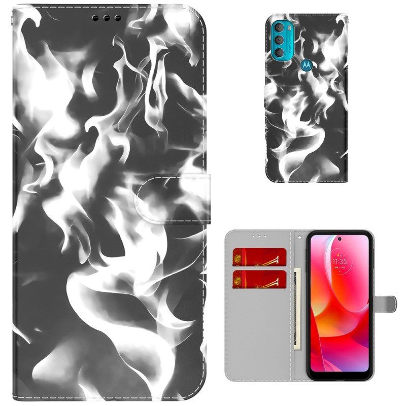 Leren Hoesje voor Moto G71 5G Abstract Patroon