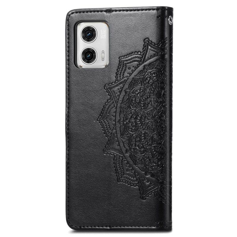 Leren Hoesje voor Moto G73 5G Mandala