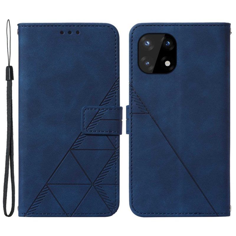 Leren Hoesje voor OnePlus 10 Pro 5G Piramide Leereffect