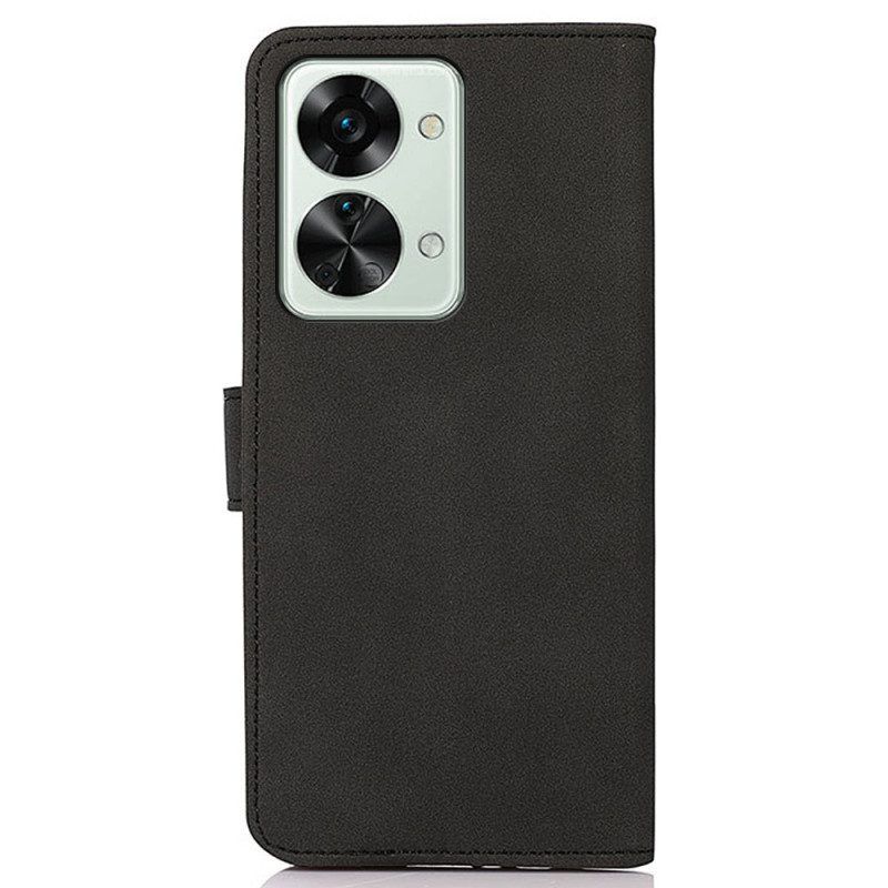 Leren Hoesje voor OnePlus Nord 2T 5G Kunstleer Vintage Khazneh