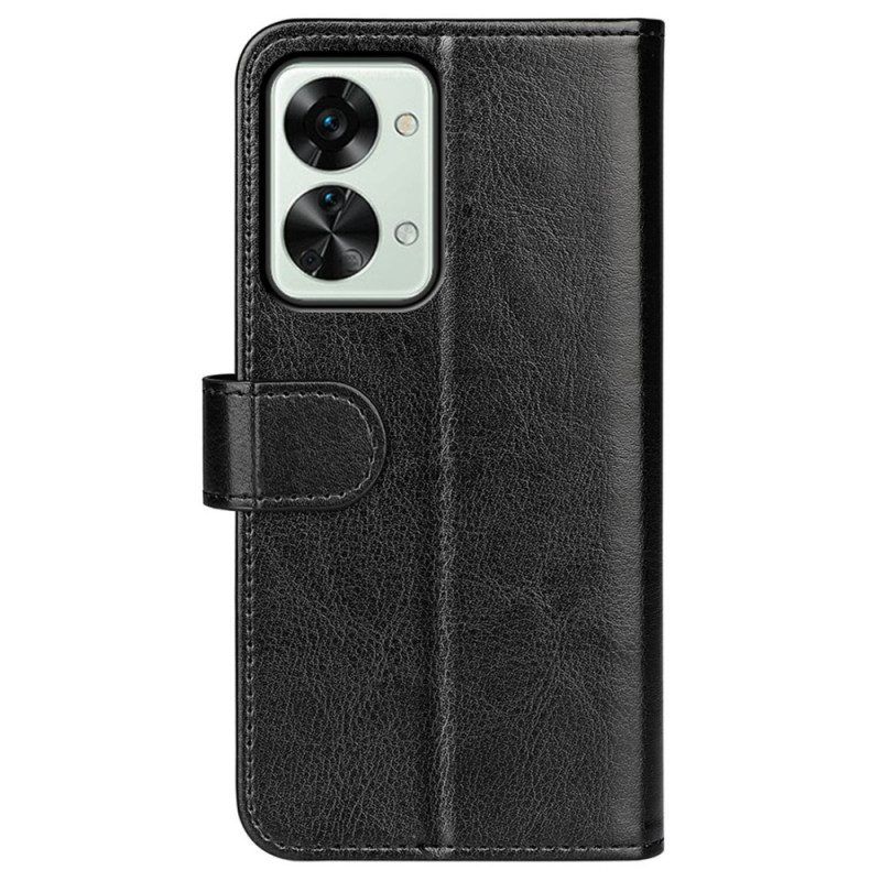 Leren Hoesje voor OnePlus Nord 2T 5G Vintage Lederen Stijl