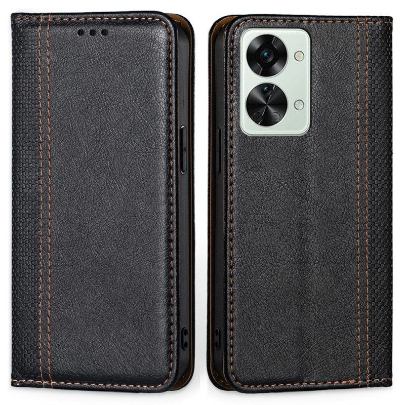 Leren Hoesje voor OnePlus Nord 2T 5G Vintage-stijl