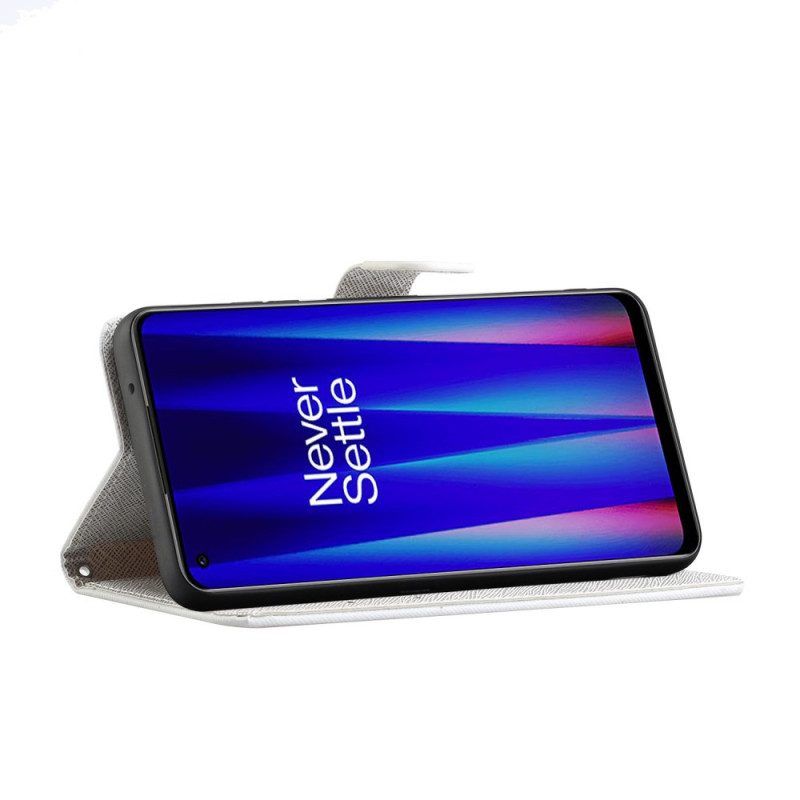 Leren Hoesje voor OnePlus Nord CE 2 5G Veelkleurige Veer
