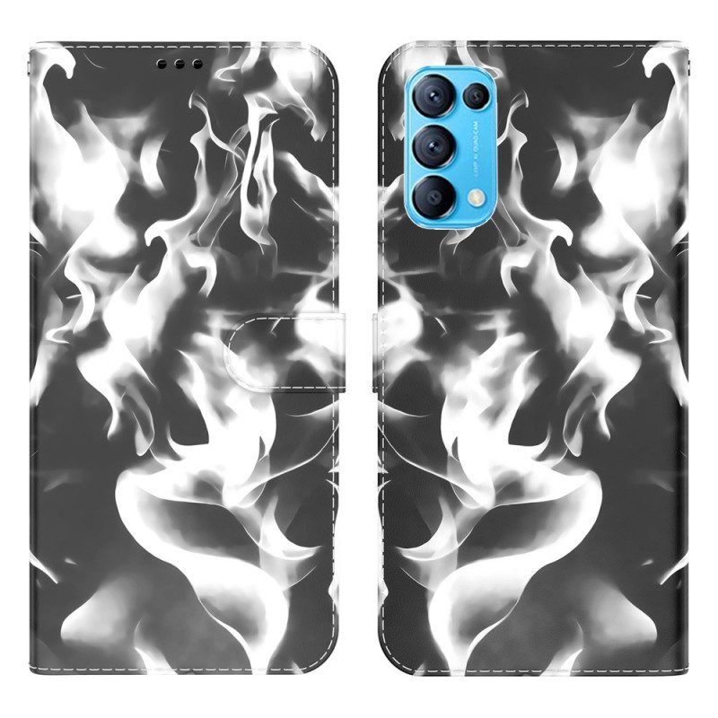 Leren Hoesje voor Oppo Find X3 Lite Abstract Patroon