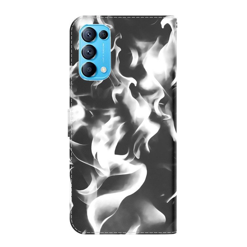 Leren Hoesje voor Oppo Find X3 Lite Abstract Patroon