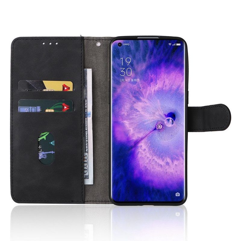 Leren Hoesje voor Oppo Find X5 Pro Verenigde Wijnoogst