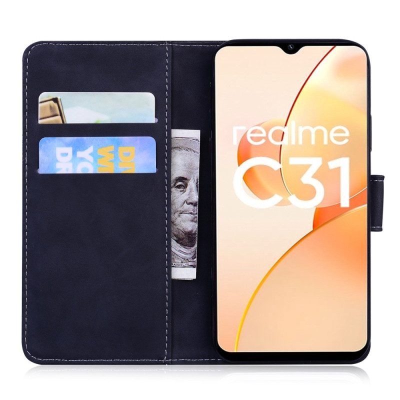 Leren Hoesje voor Realme C35 Klassiek