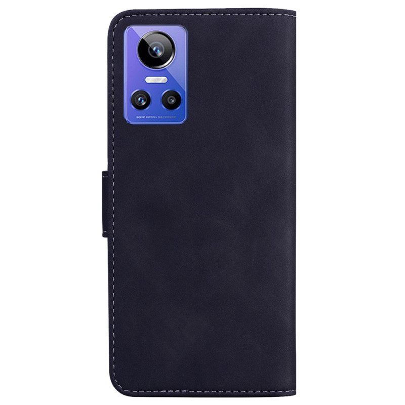 Leren Hoesje voor Realme GT Neo 3 Vlinder Patroon