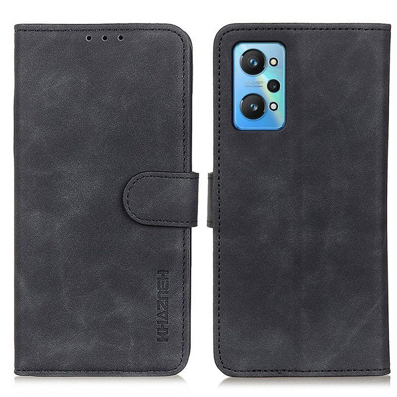 Leren Hoesje voor Realme GT Neo 3T / Neo 2 Vintage Mat Leereffect Khazneh