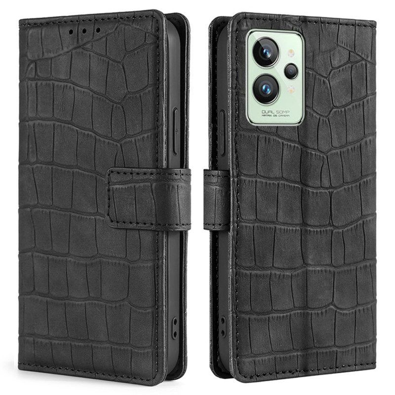 Leren Hoesje voor Realme GT2 Pro Krokodillenhuid-effect