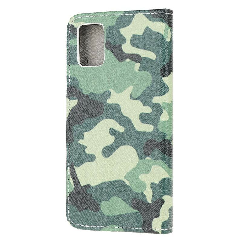 Leren Hoesje voor Samsung Galaxy A52 4G / A52 5G / A52s 5G Militaire Camouflage