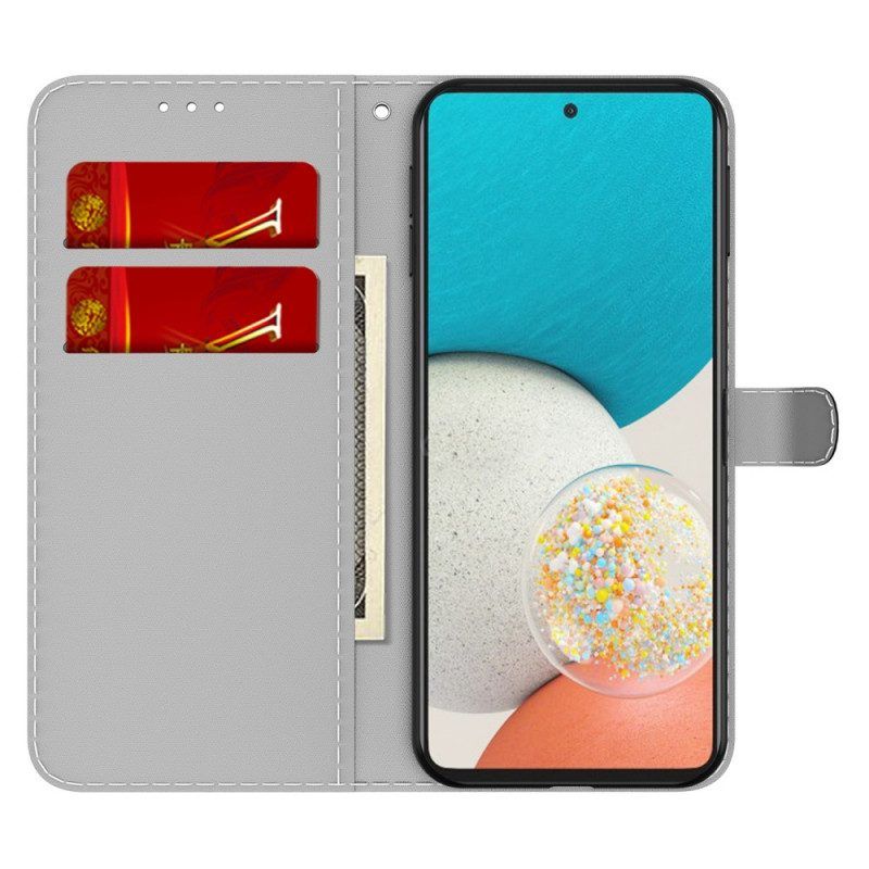 Leren Hoesje voor Samsung Galaxy A53 5G Abstract Patroon